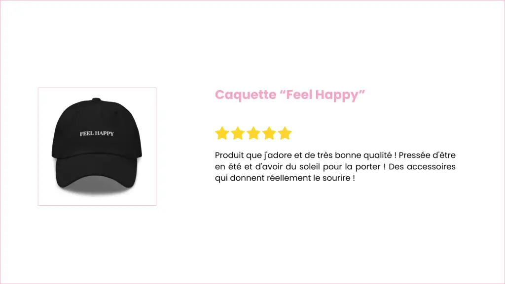 Feel Positive - Casquette Feel Happy