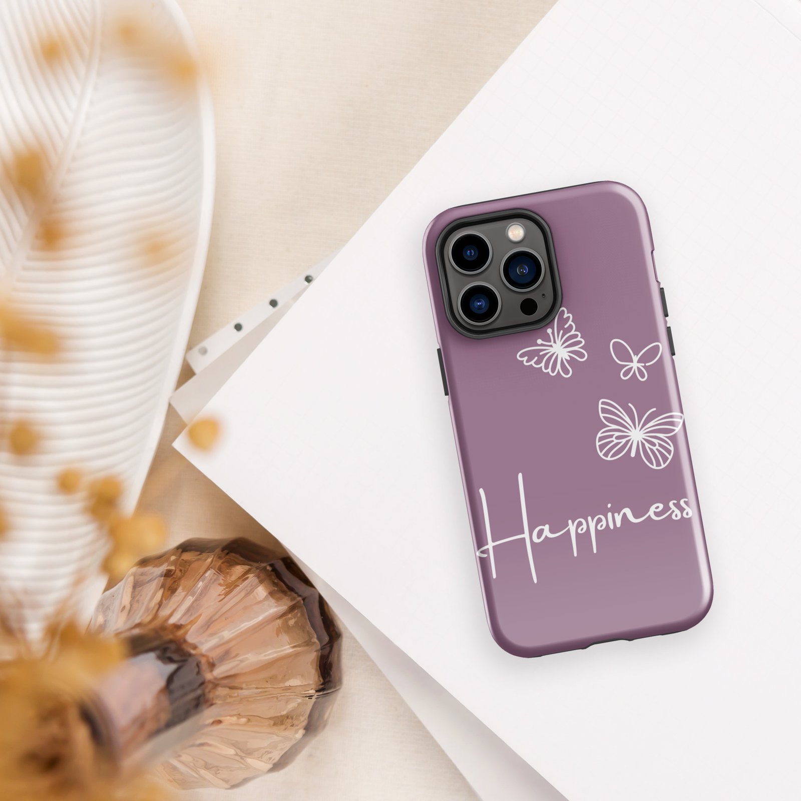 Coque iPhone solide "Happiness"