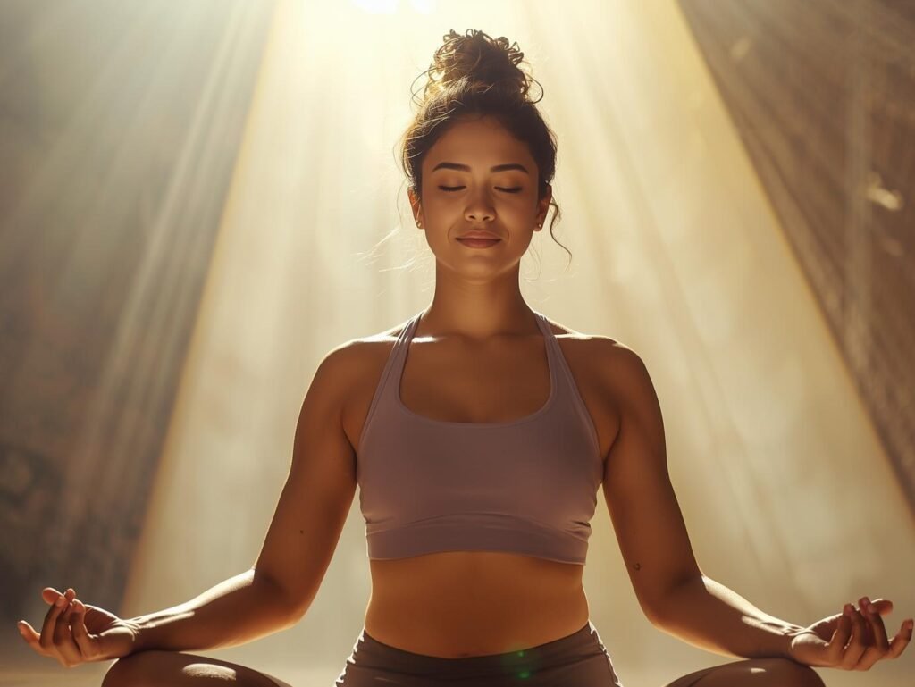 femme faisant de la méditation